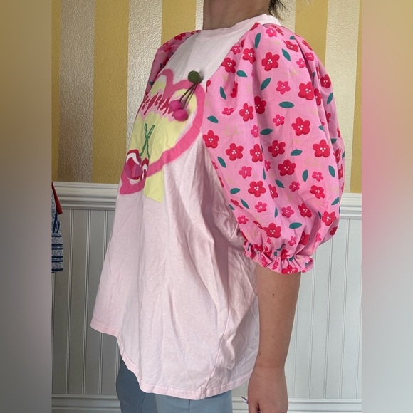 Pink Shirt with Cherry Design - Picture 4 of 7